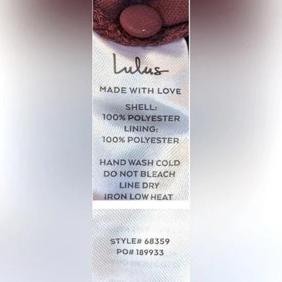 NWT Lulus Love You So Long Sleeve Openback Maxi Dress VNeck SideSlit S Burgundy - Picture 11 of 15